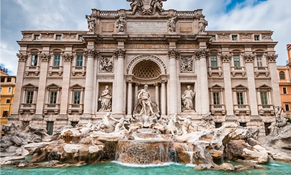 Voyage à Rome, la fontaine de Trevi