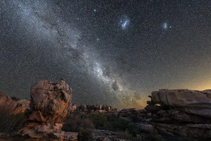 Désert de Karoo, Afrique du Sud: ciel étoilé dans un désert d’afrique du sud 