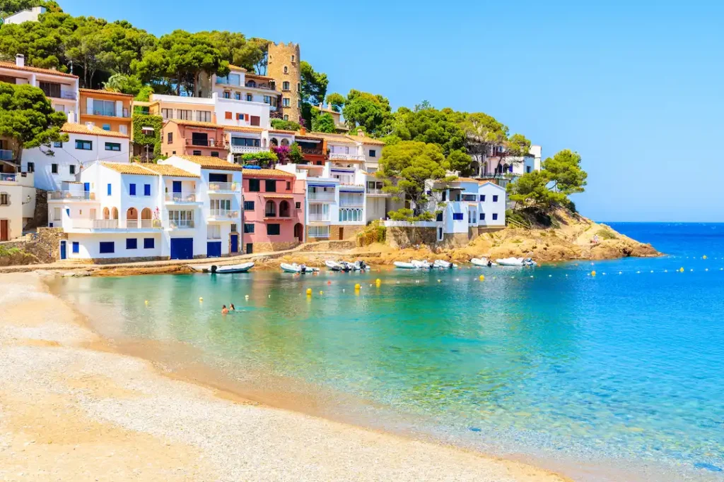 maison colorée dans la plage de Majorque 