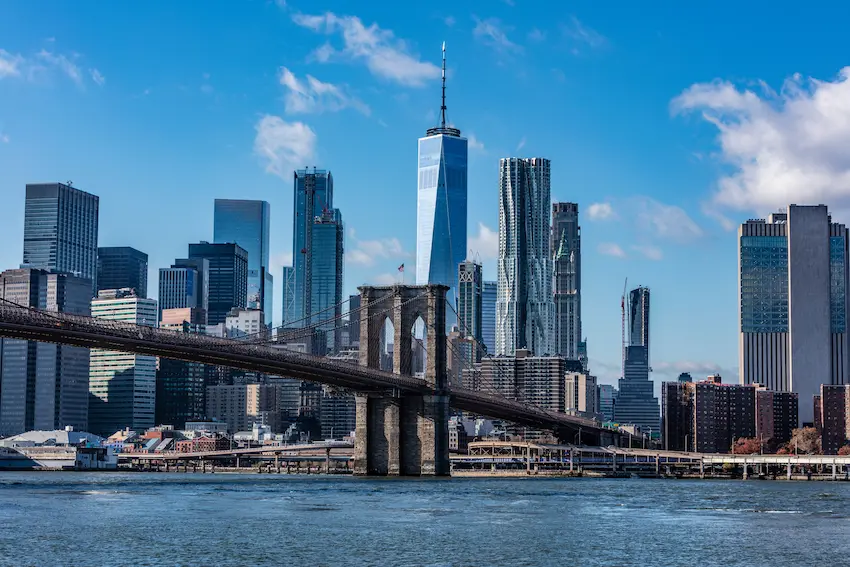 Skyline de New York avec le pont mythique