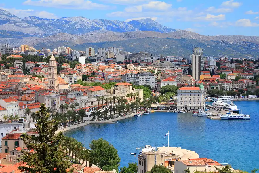 Vue aérienne de Split en Croatie