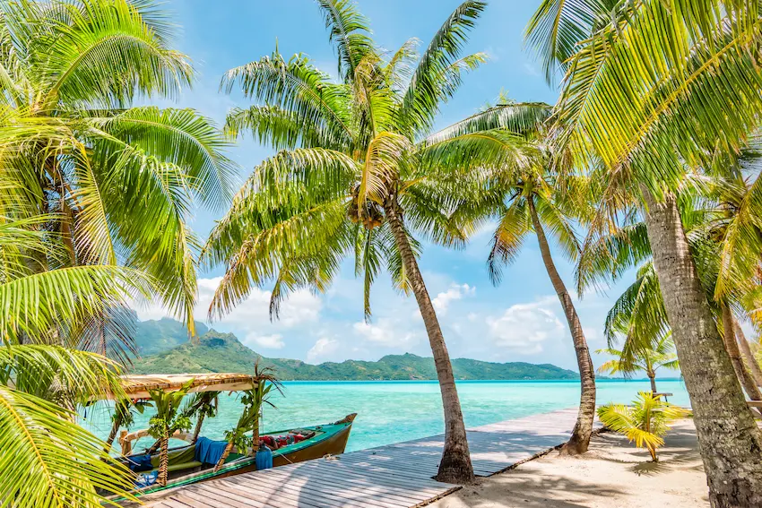 paysage paradisiaque en Polynésie française