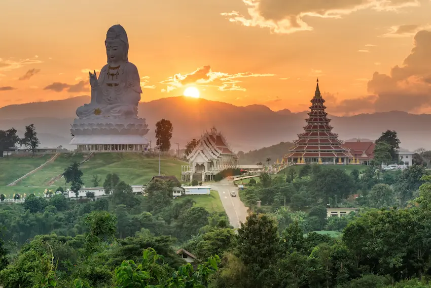 paysage de temple en Thaïlande