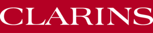 Logo with the word GLARINS in white serif letters on a red background.